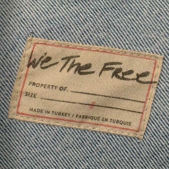 Free People 🤍 Brando Denim Jacket Malta Wash Blue Size S 🩵 - Picture 9 of 12